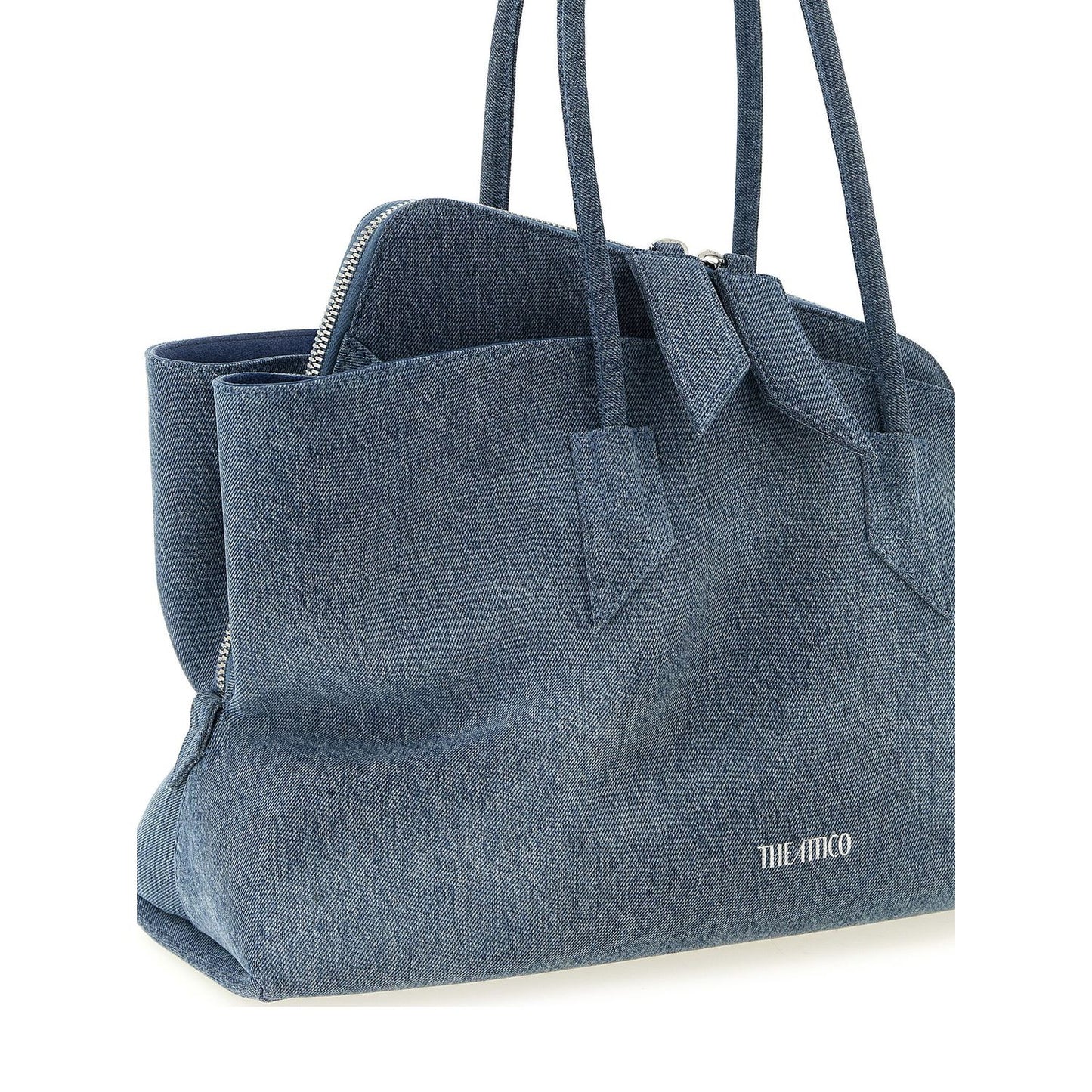 The Attico Blue Cotton Shoulder Bag