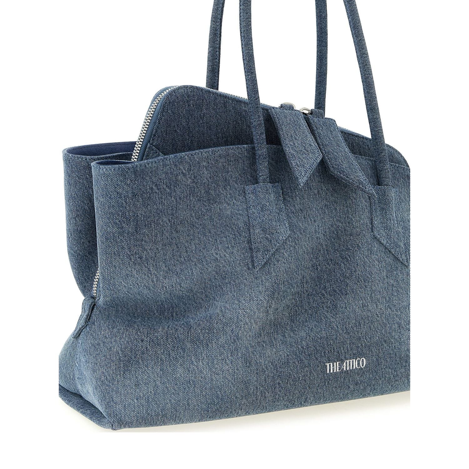 The Attico Blue Cotton Shoulder Bag