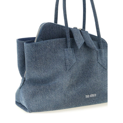 The Attico Blue Cotton Shoulder Bag