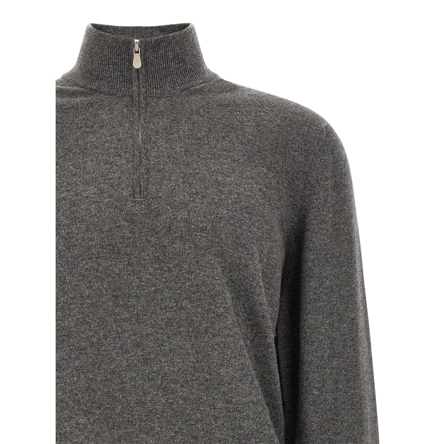 Brunello Cucinelli Gray Cashmere Cardigan