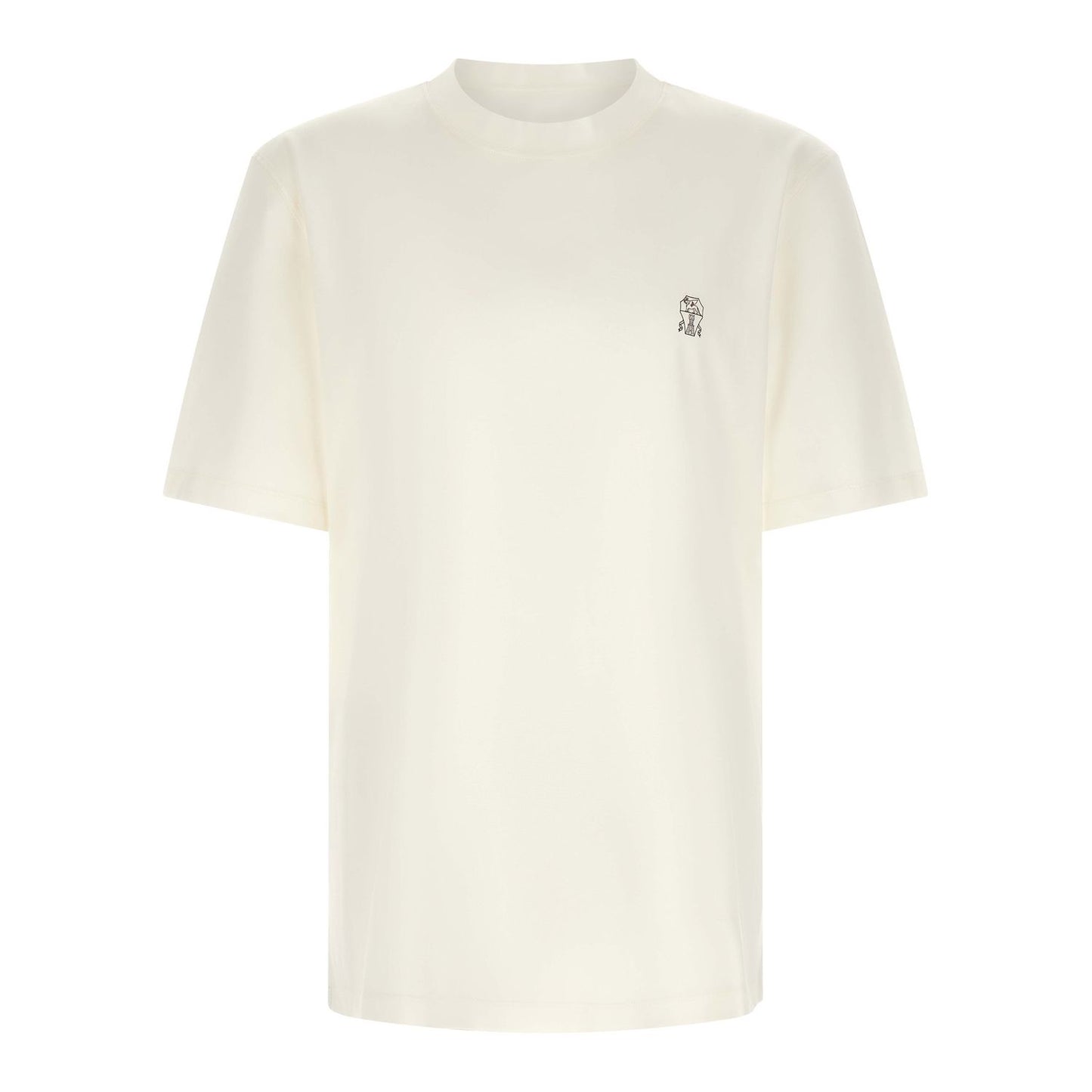 Brunello Cucinelli White Cotton T-Shirt
