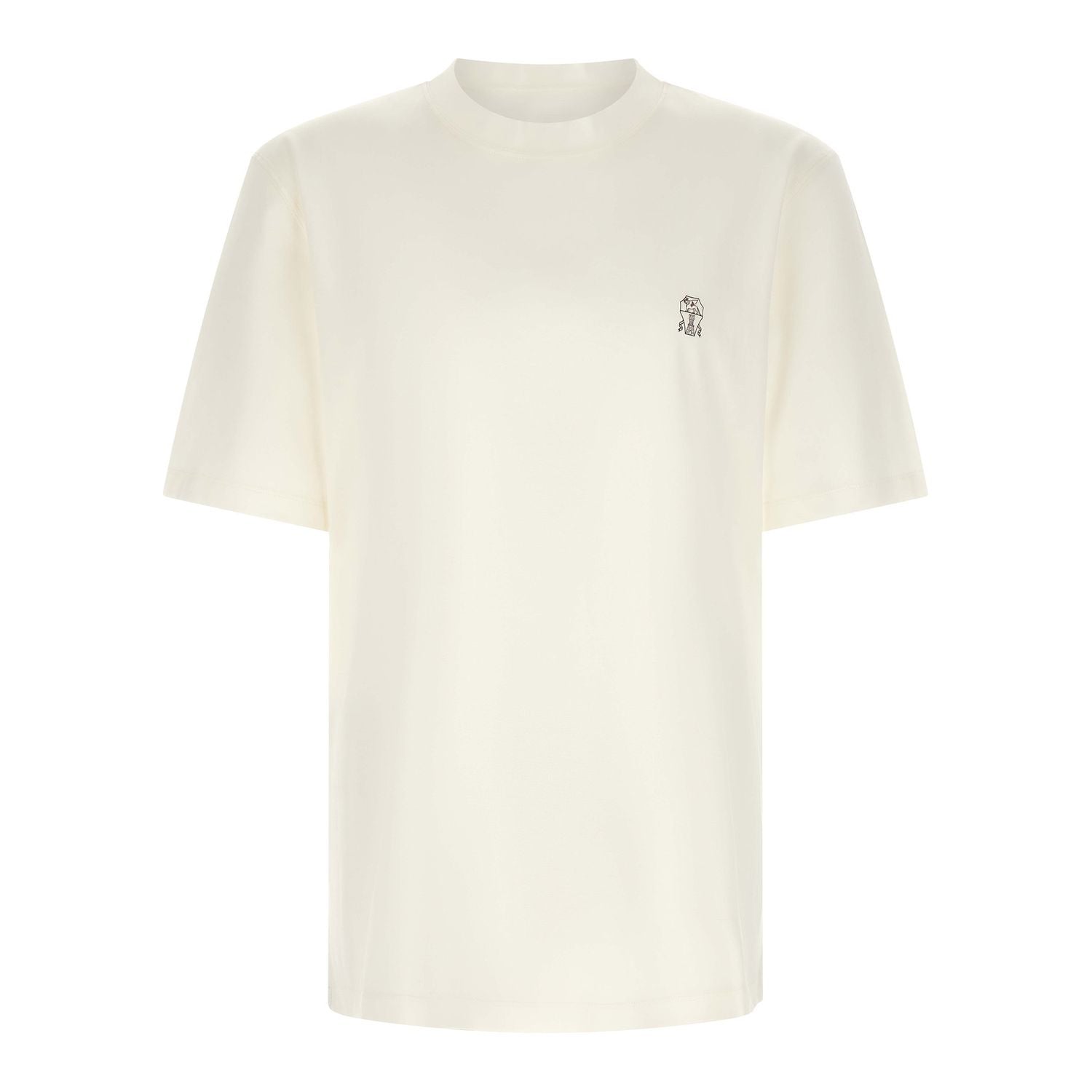 Brunello Cucinelli White Cotton T-Shirt