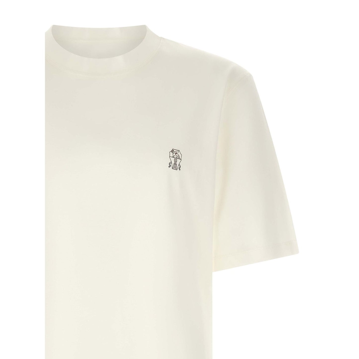 Brunello Cucinelli White Cotton T-Shirt