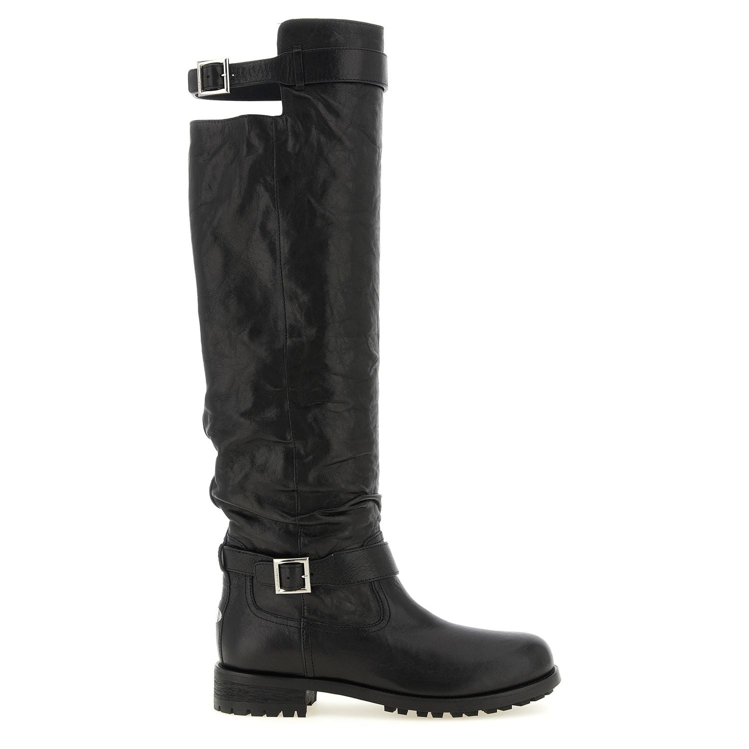 Jimmy Choo Black Leather Over The Knee