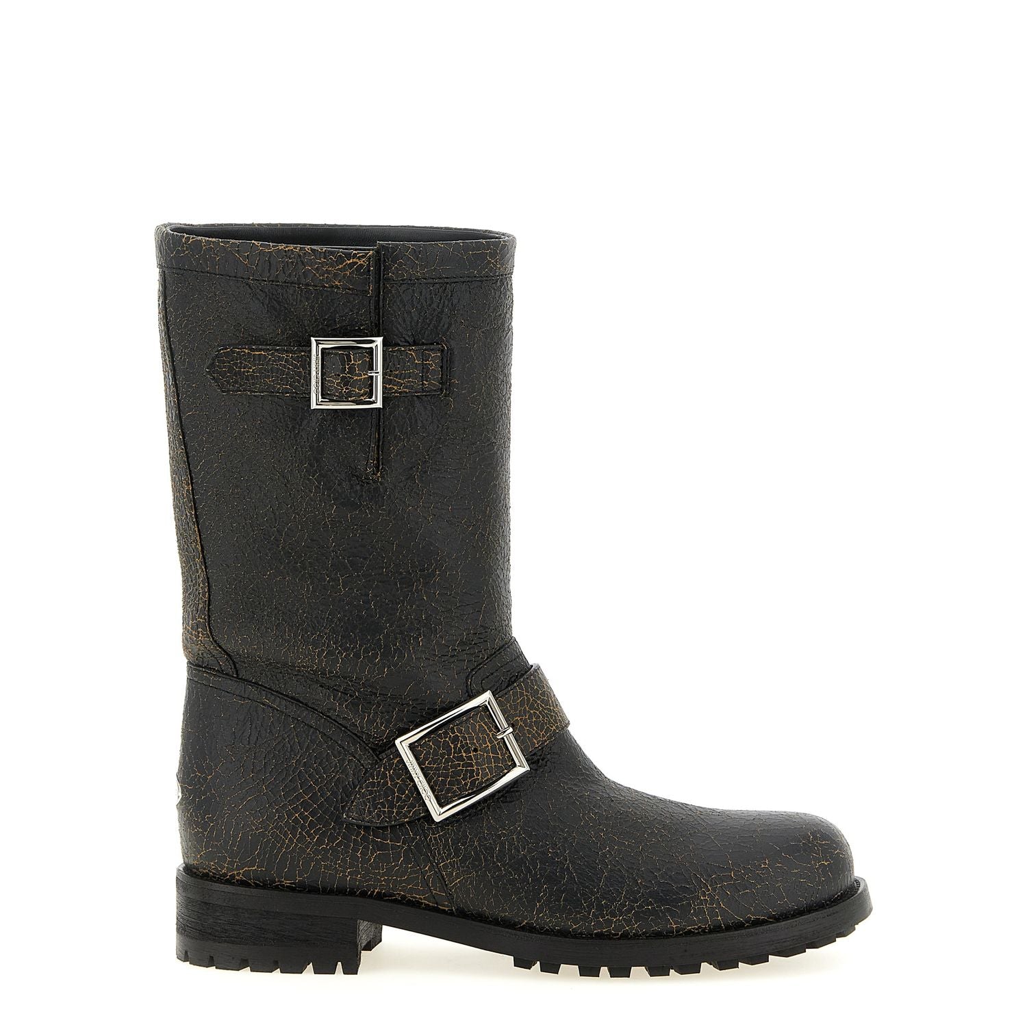 Jimmy Choo Black Leather Ankle Boots