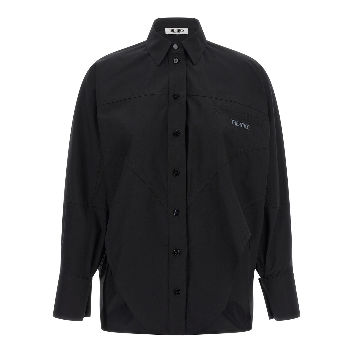 The Attico Black Cotton Blouse