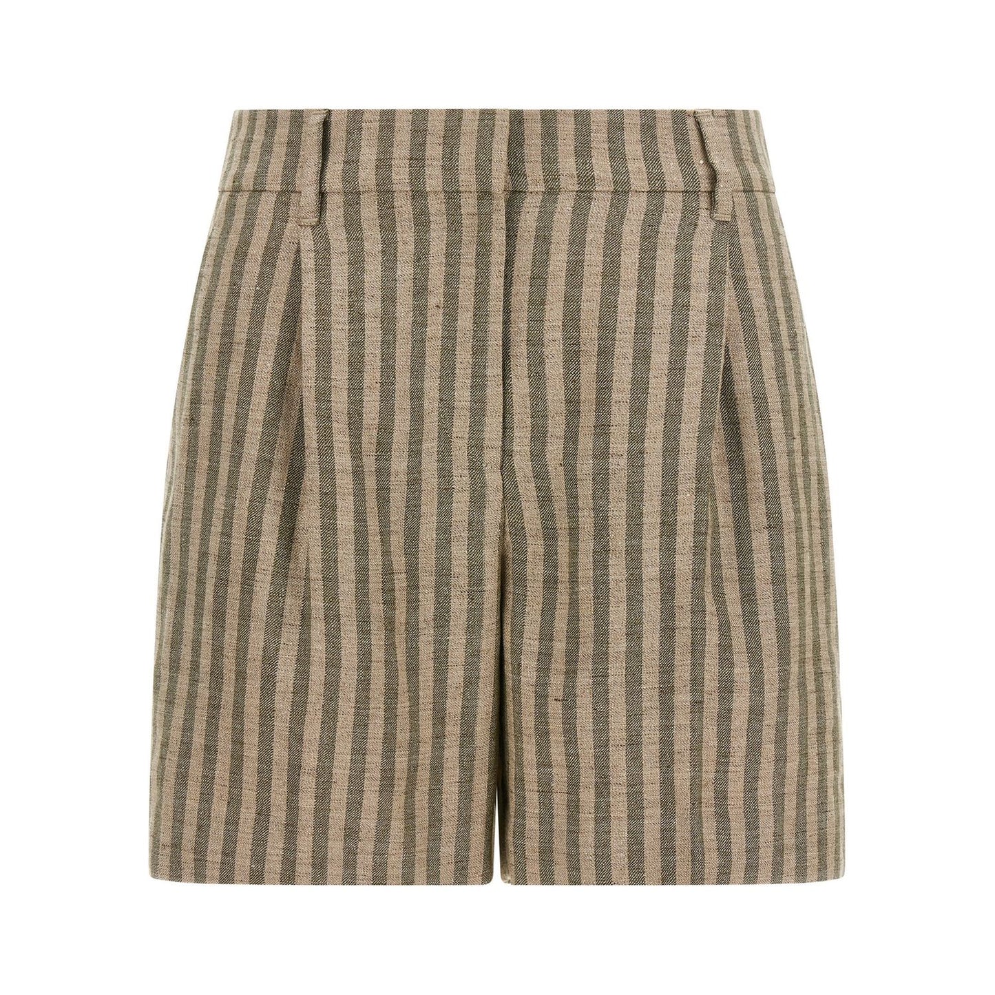 Brunello Cucinelli Bicolor Linen Bermuda Shorts