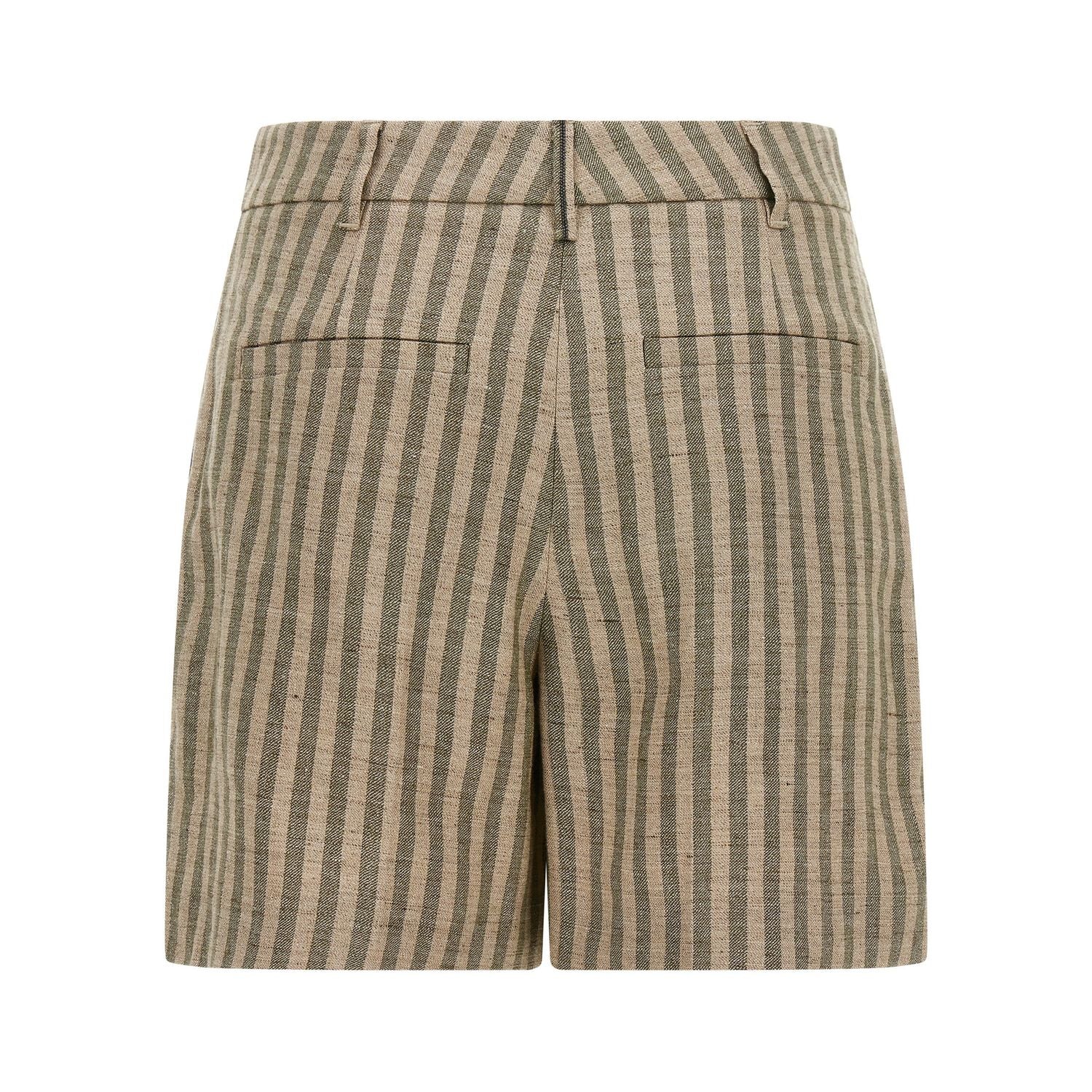 Brunello Cucinelli Bicolor Linen Bermuda Shorts