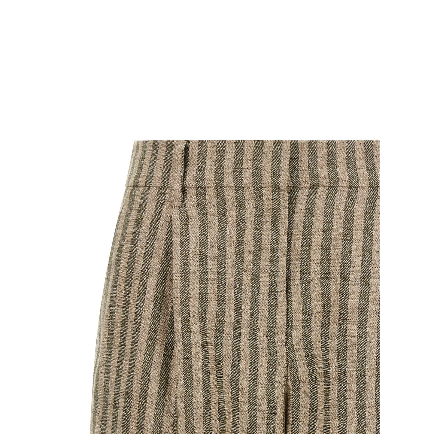Brunello Cucinelli Bicolor Linen Bermuda Shorts