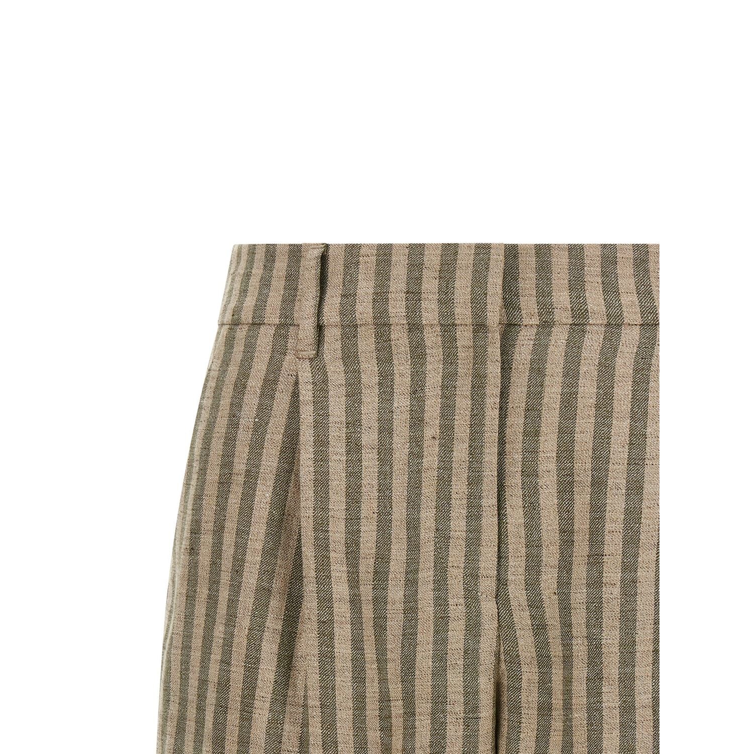 Brunello Cucinelli Bicolor Linen Bermuda Shorts