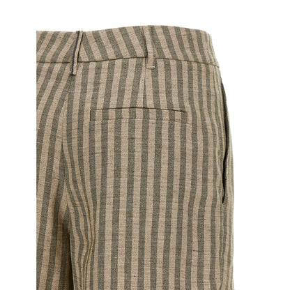 Brunello Cucinelli Bicolor Linen Bermuda Shorts