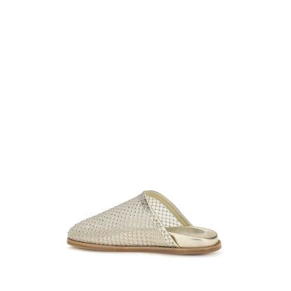 Forte_Forte Silver Fabric Mules