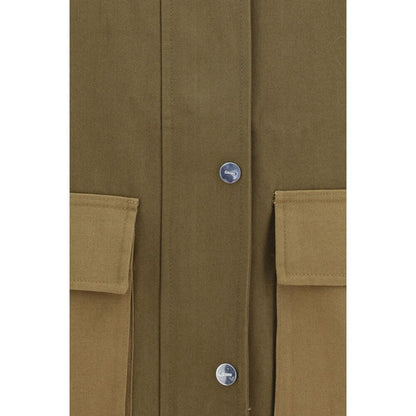 Ganni Bicolor Cotton Full-Length Jacket