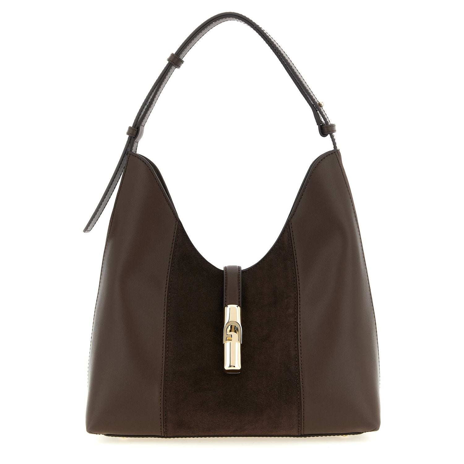 Furla Brown Calfskin Shoulder Bag