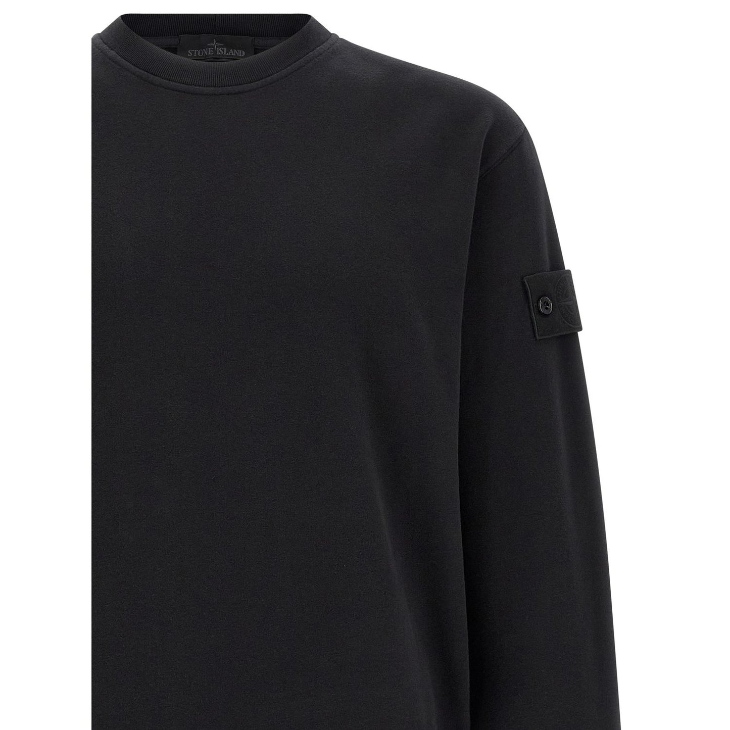 Stone Island Black Cotton Sweatshirt