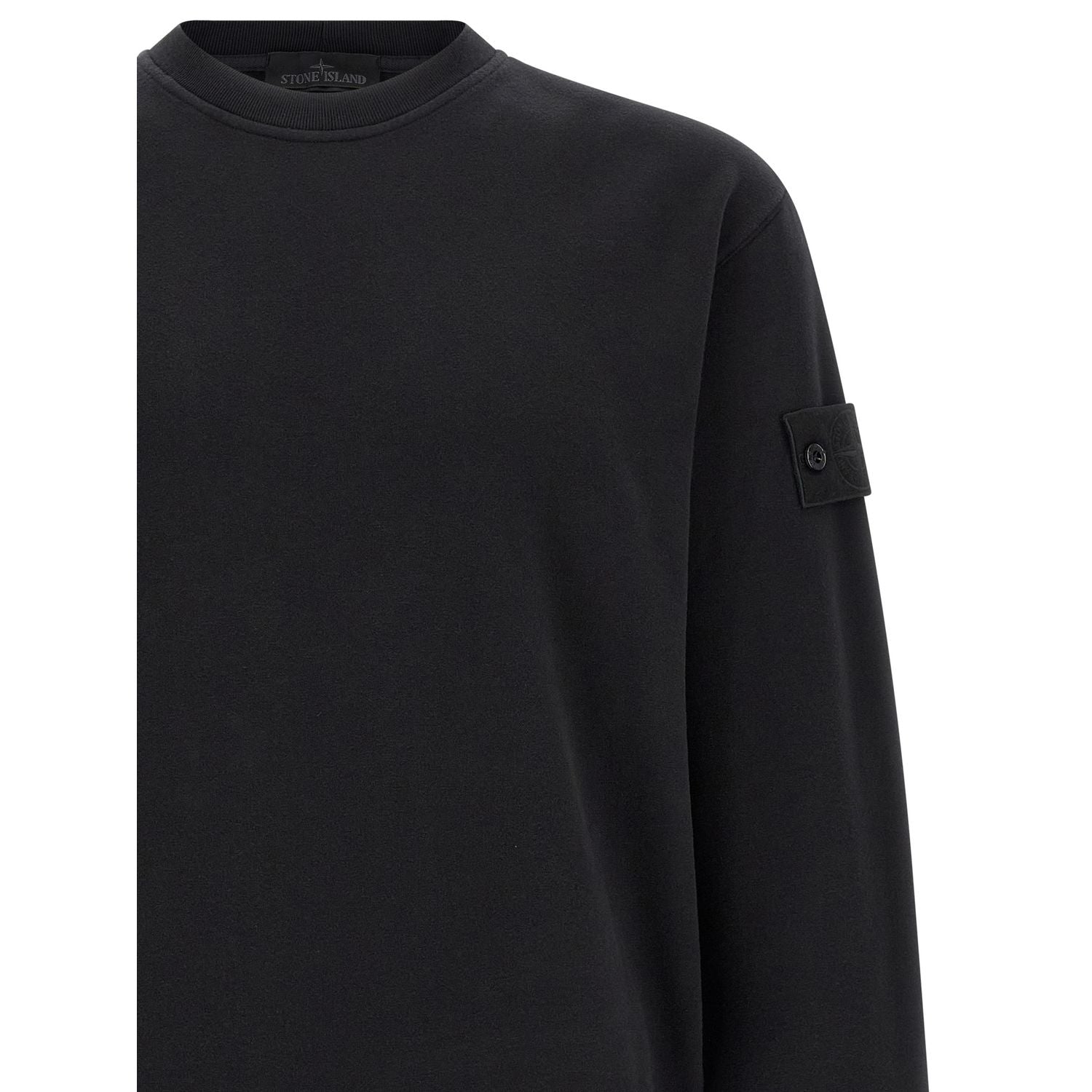 Stone Island Black Cotton Sweatshirt