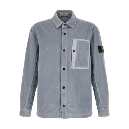 Stone Island Gray Cotton Blouse