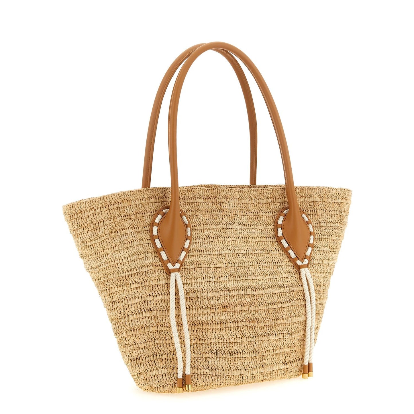Christian Louboutin Beige Raffia Tote Bag