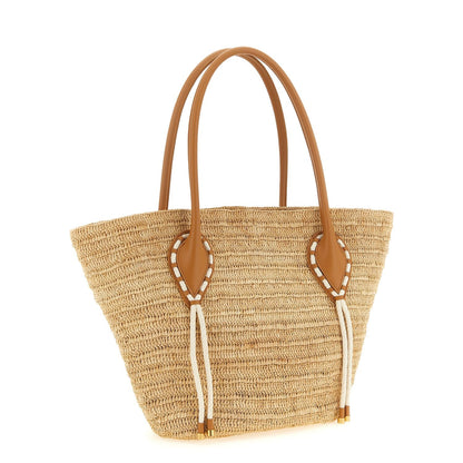Christian Louboutin Beige Raffia Tote Bag