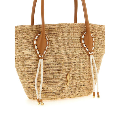 Christian Louboutin Beige Raffia Tote Bag