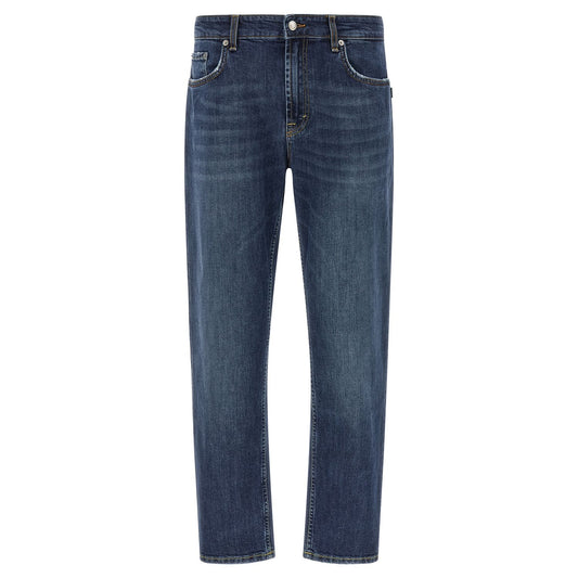 Department 5 Blue Cotton Cropped Jeans