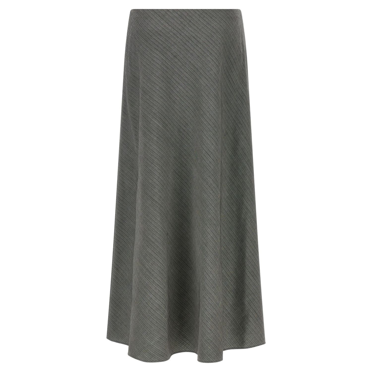 Alberta Ferretti Gray Viscose Mini Skirt