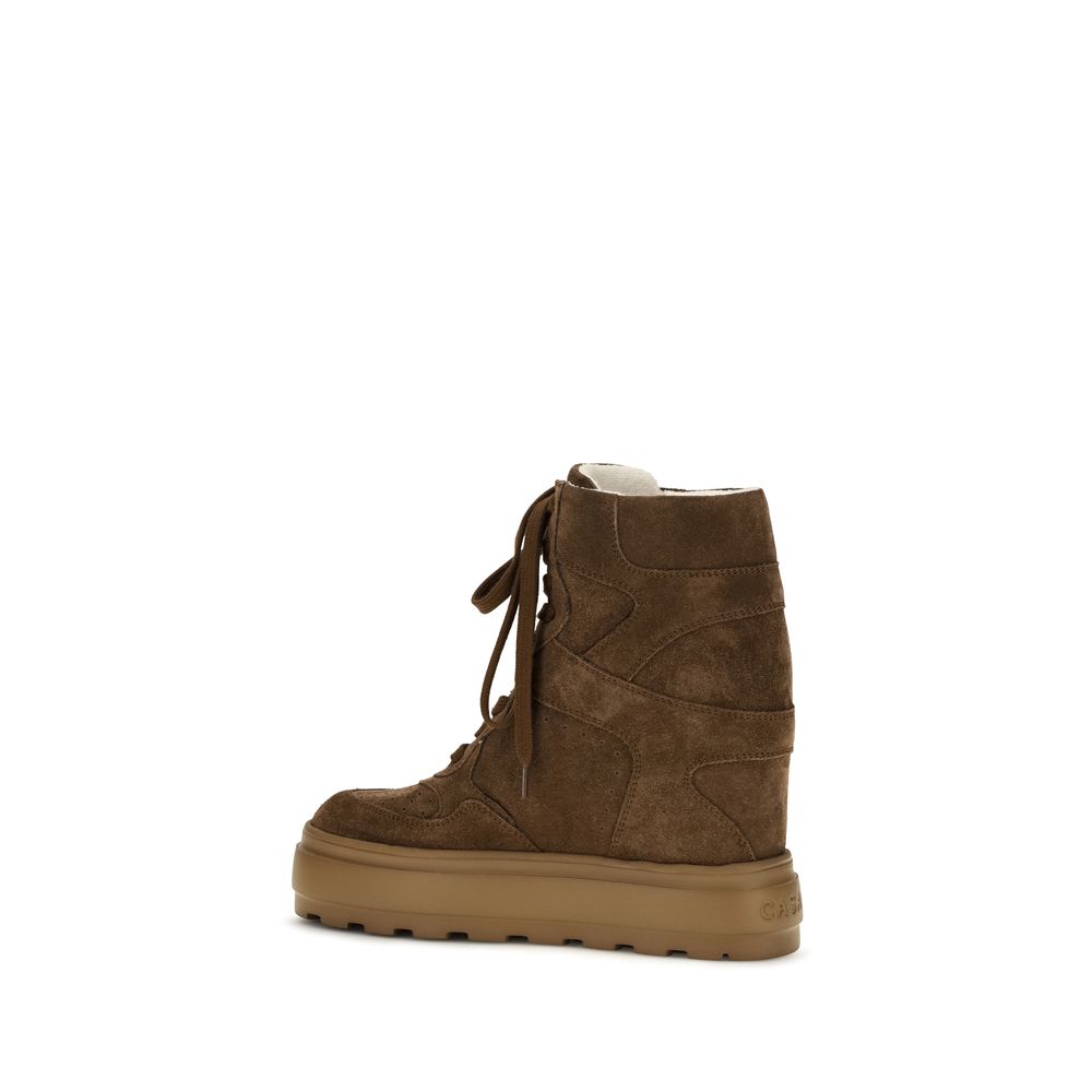 Casadei Brown Rubber Chunky Sneakers