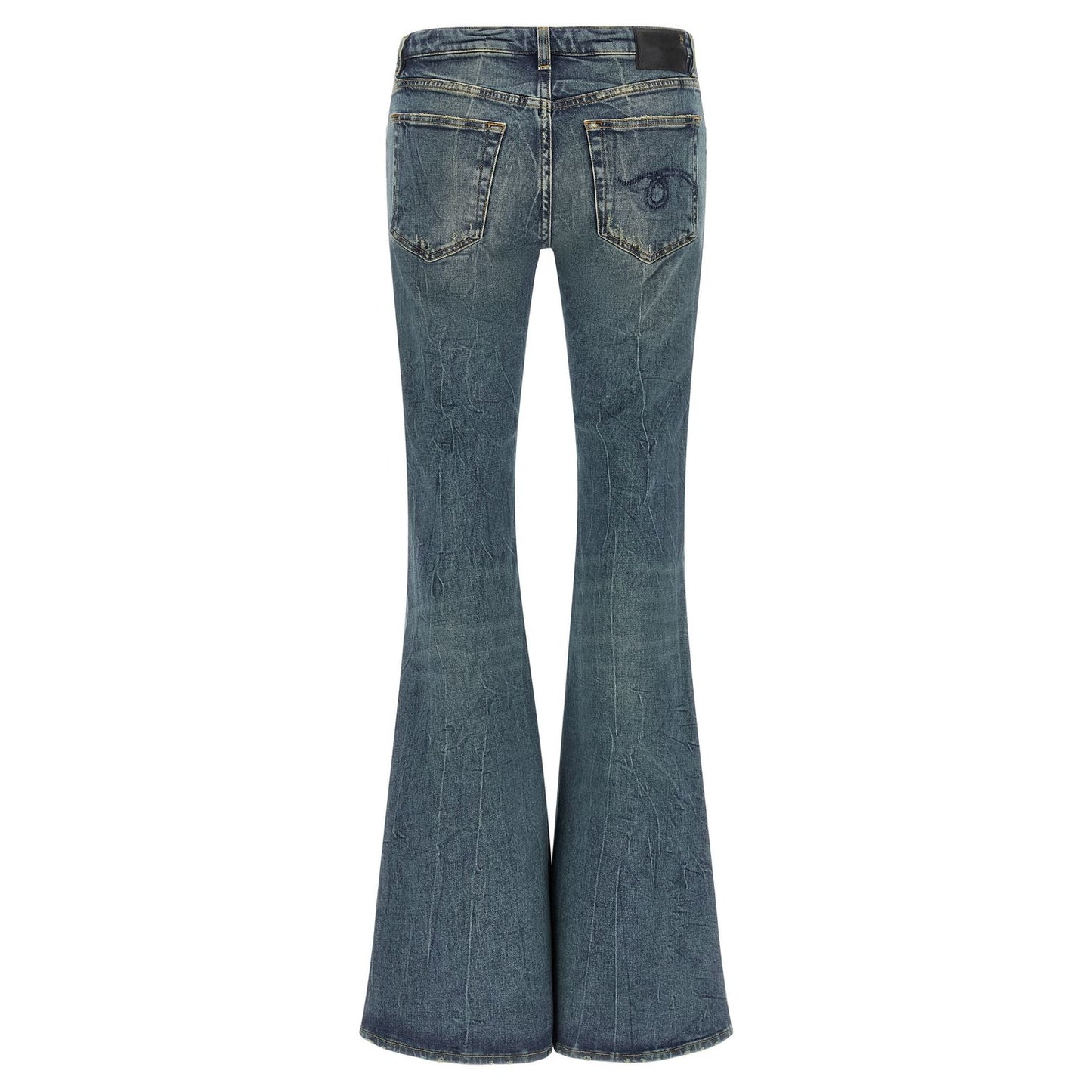 R13 Blue Cotton Flared Jeans