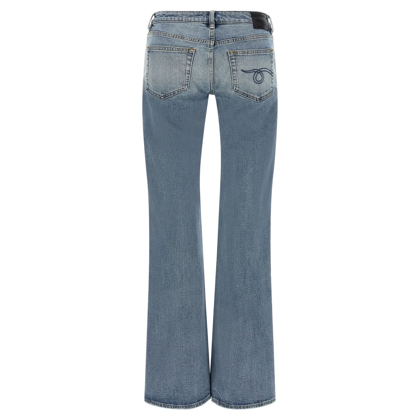 R13 Blue Cotton Flared Jeans