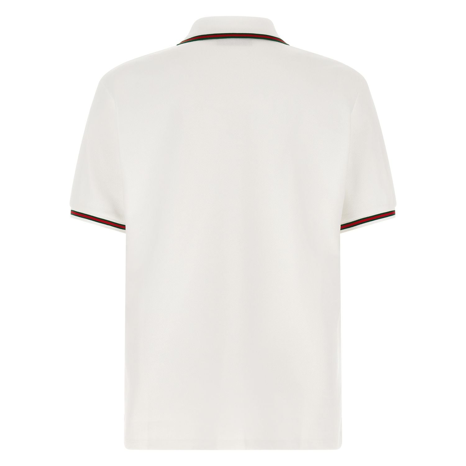 Gucci White Cotton Polo Shirt