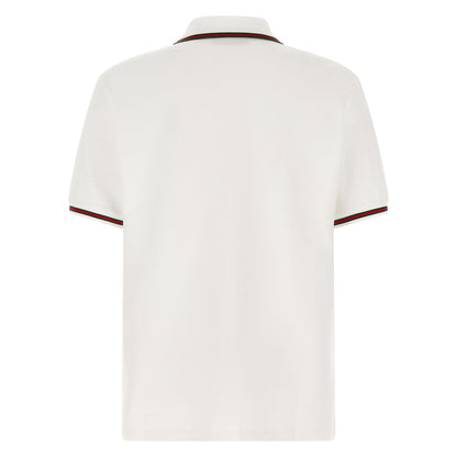 Gucci White Cotton Polo Shirt
