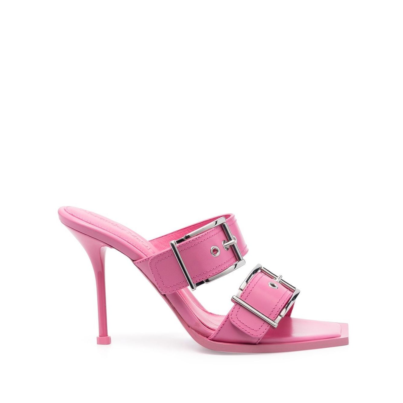 Alexander McQueen 100mm Buckle Leather Sandals