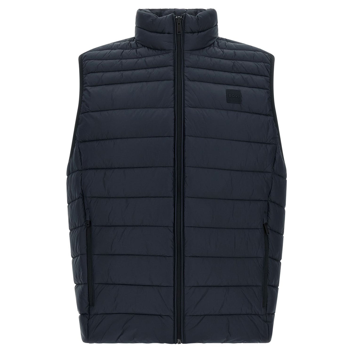 Hugo Boss Blue Recycled Polyamide Sleeveless Jacket