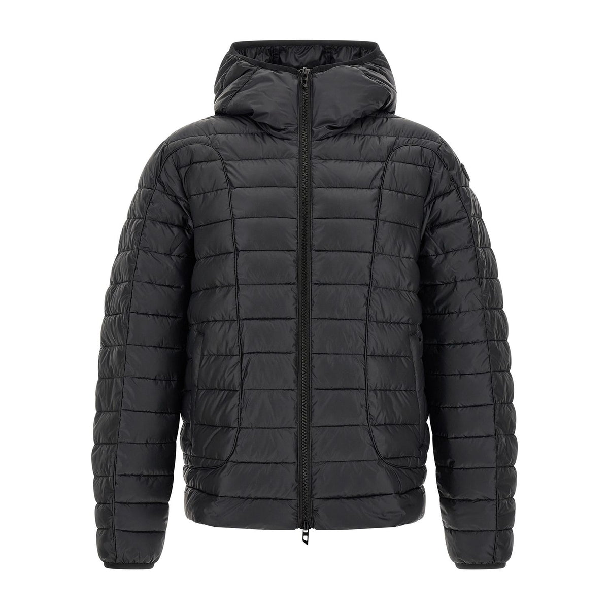 Diesel Black Polyester Full-Length Jacket