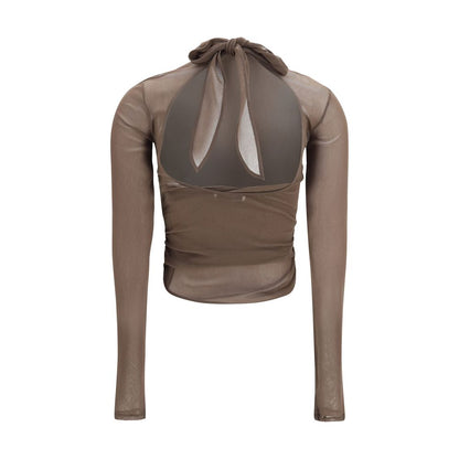 Lemaire Brown Polyamide Shirt