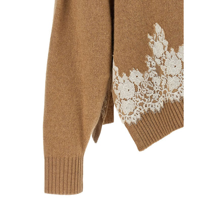 Alberta Ferretti Brown Cashmere Cardigan