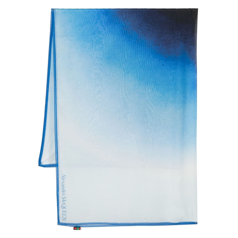Alexander McQueen gradient-effect logo scarf Scarves Hats & Gloves