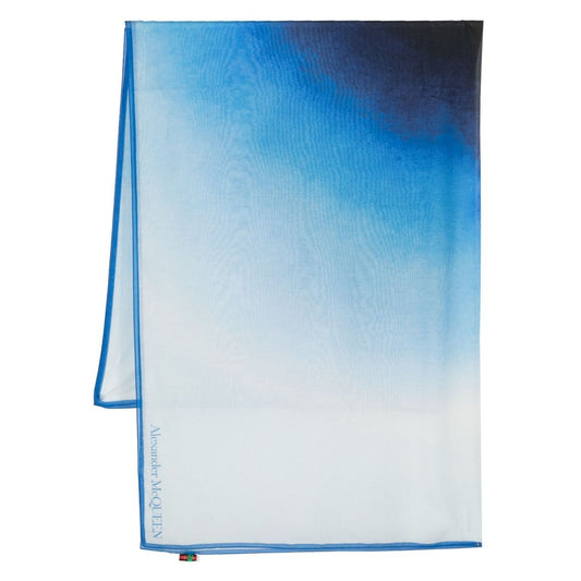 Alexander McQueen gradient-effect logo scarf Scarves Hats & Gloves