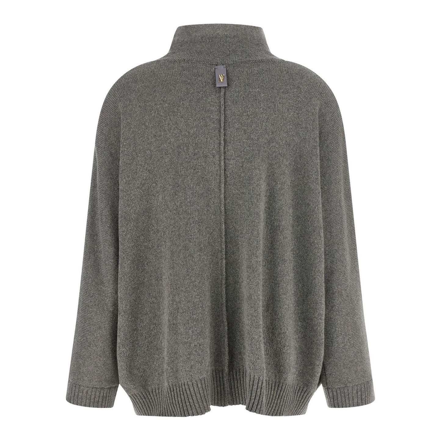Alberta Ferretti Gray Cashmere Cardigan