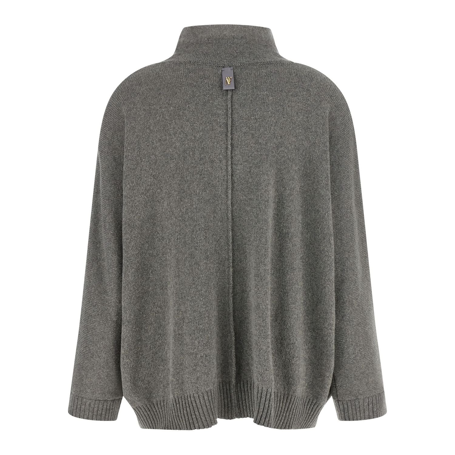 Alberta Ferretti Gray Cashmere Cardigan