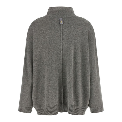 Alberta Ferretti Gray Cashmere Cardigan