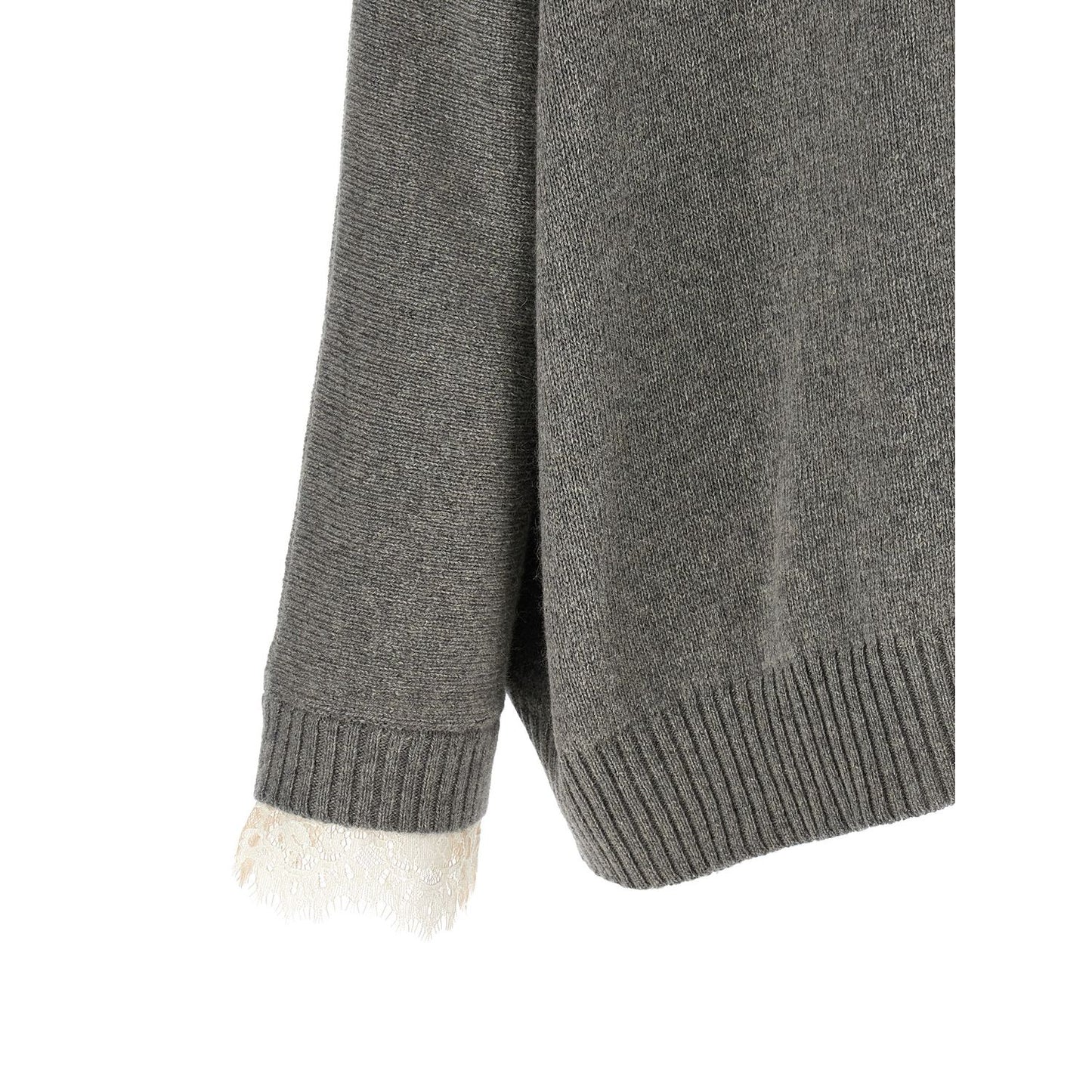 Alberta Ferretti Gray Cashmere Cardigan