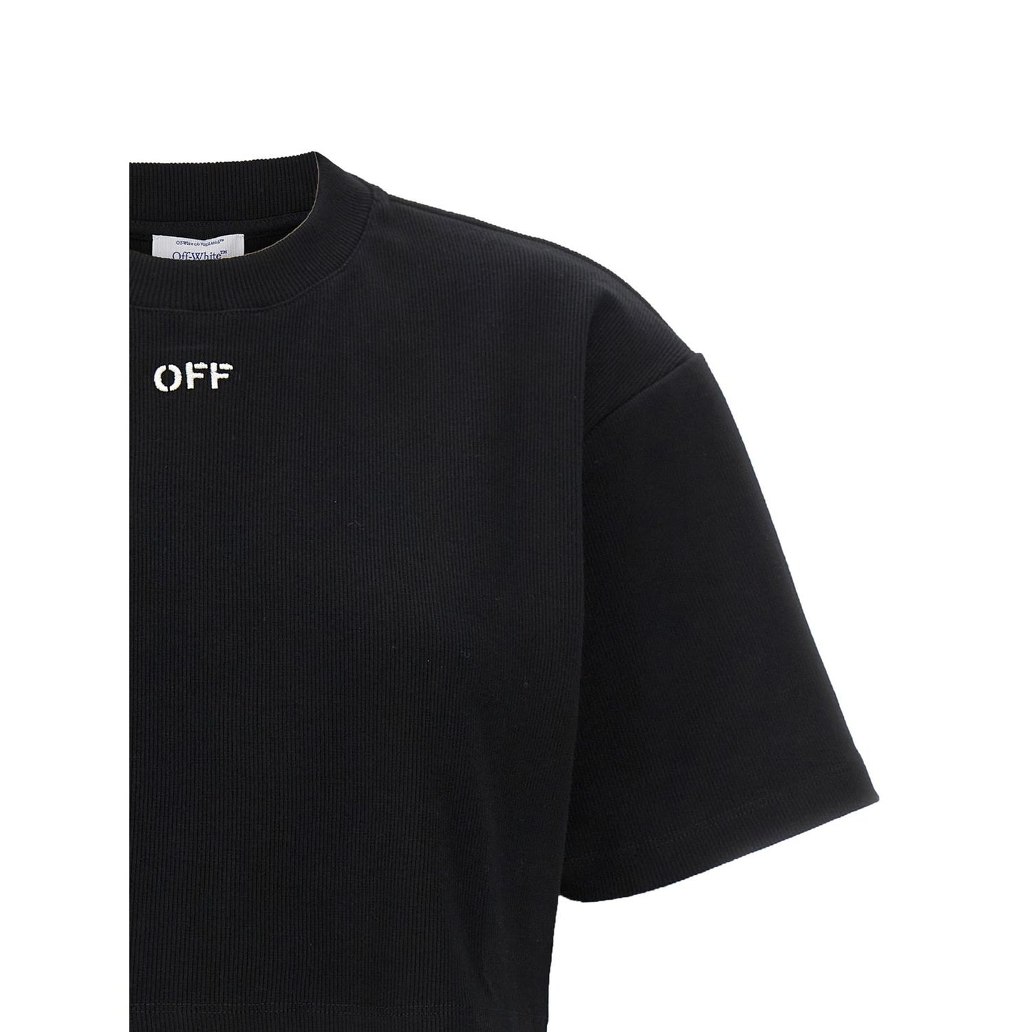 Off-White Black Cotton T-Shirt