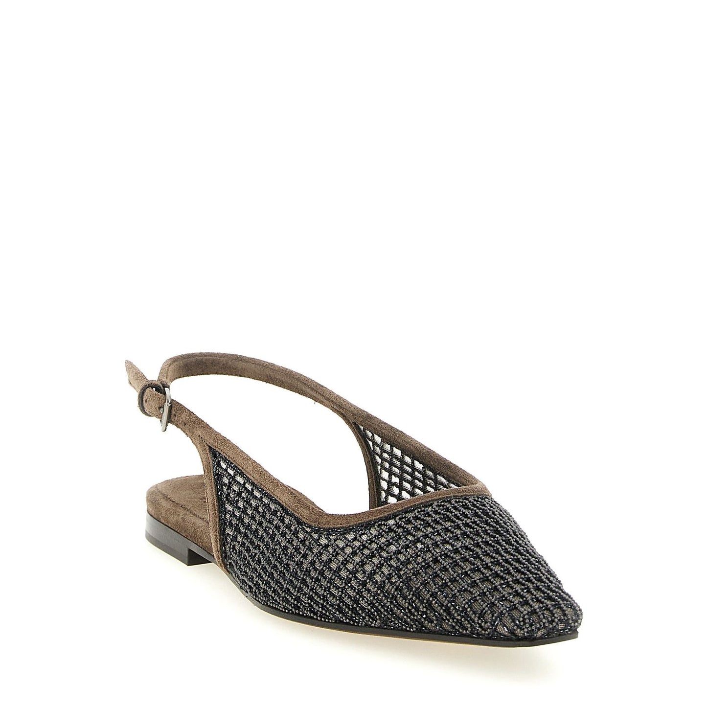 Brunello Cucinelli Brown Calfskin Ballet Flats