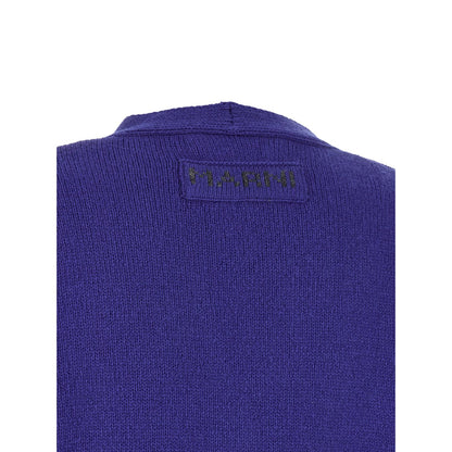 Marni Blue Virgin Wool Cardigan