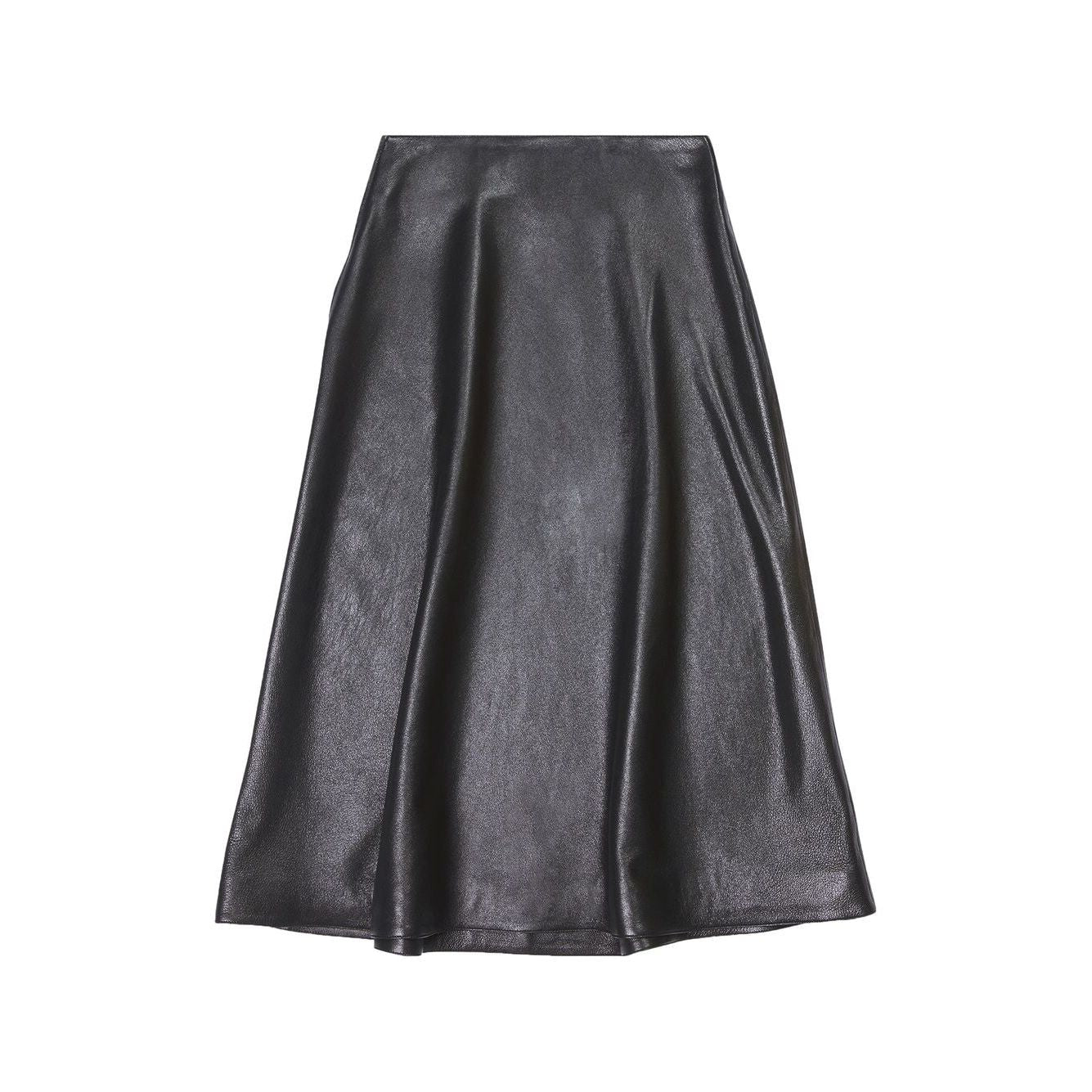 Balenciaga leather midi skirt