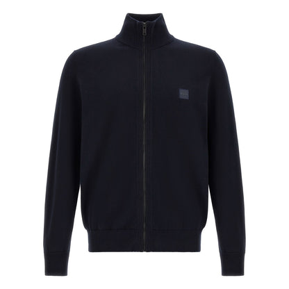 Hugo Boss Blue Cotton Cardigan