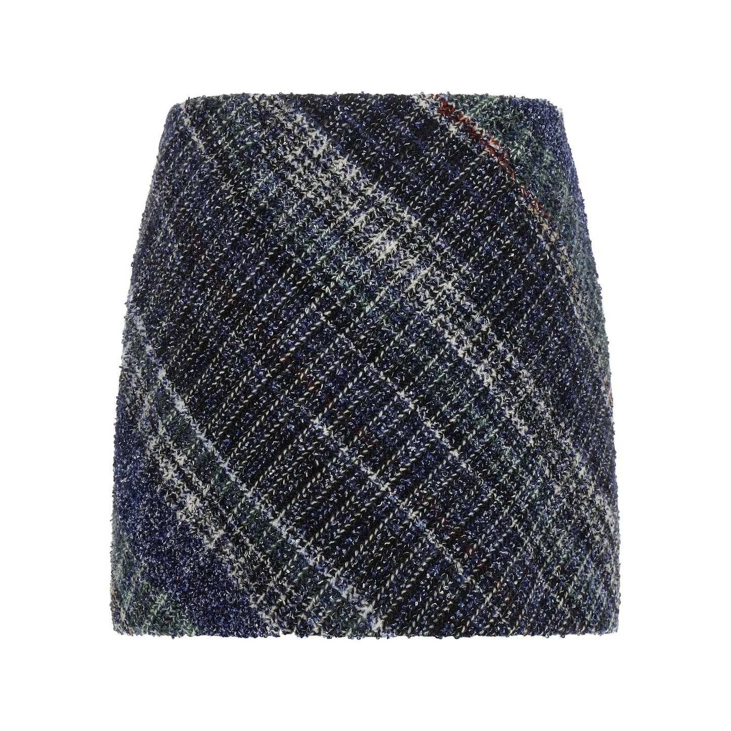 Missoni Blue Wool Long Skirt