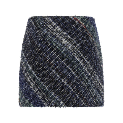 Missoni Blue Wool Long Skirt