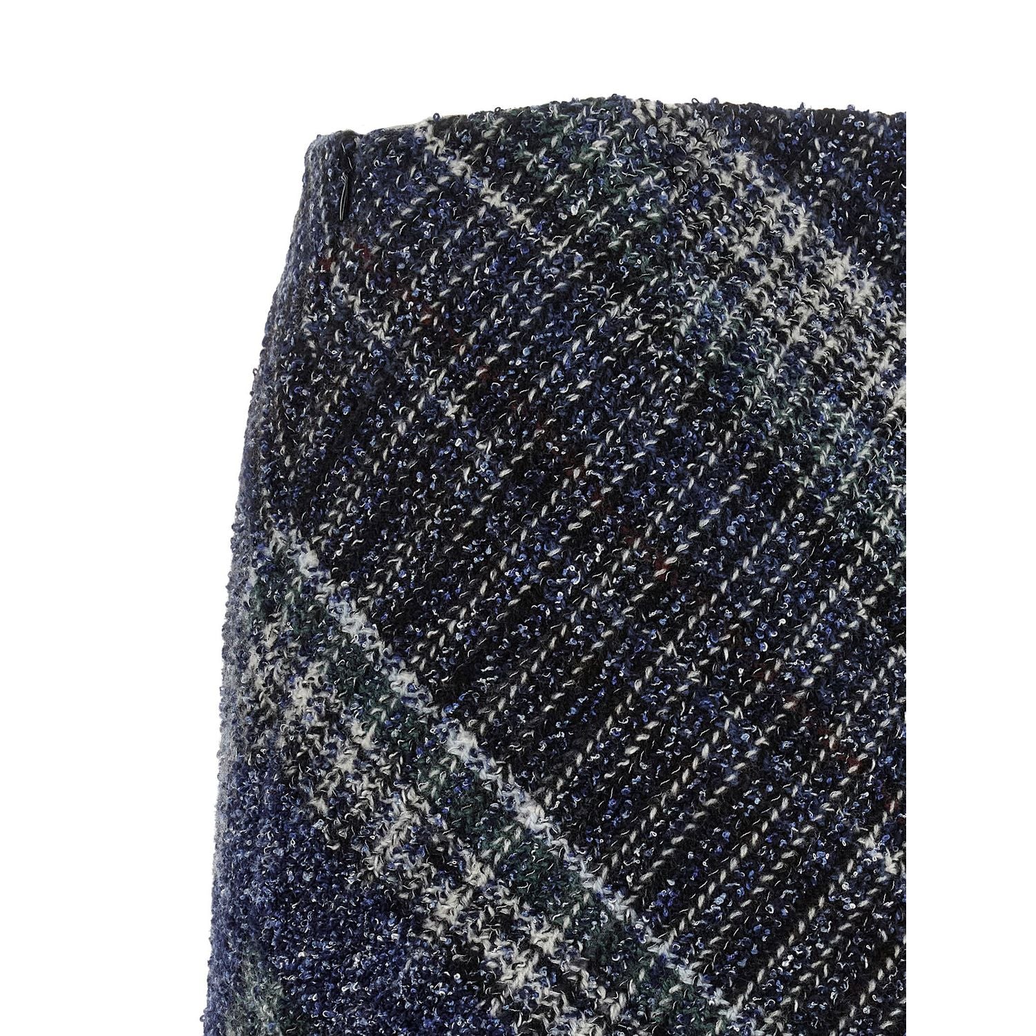 Missoni Blue Wool Long Skirt